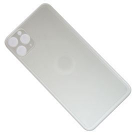 Задняя крышка для Apple iPhone 11 Pro Max (узкий вырез под камеру) <серебристый> (оригинал)