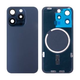 Задняя крышка для Apple iPhone 15 Pro в сборе с магнитом MagSafe <синий> (оригинал)