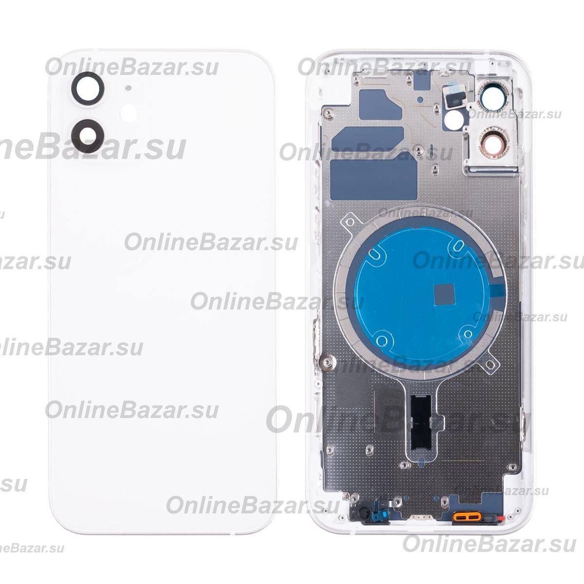 Корпус для Apple iPhone 12 (1 Sim) <белый> (оригинал) ― Nsk.OnlineBazar.su