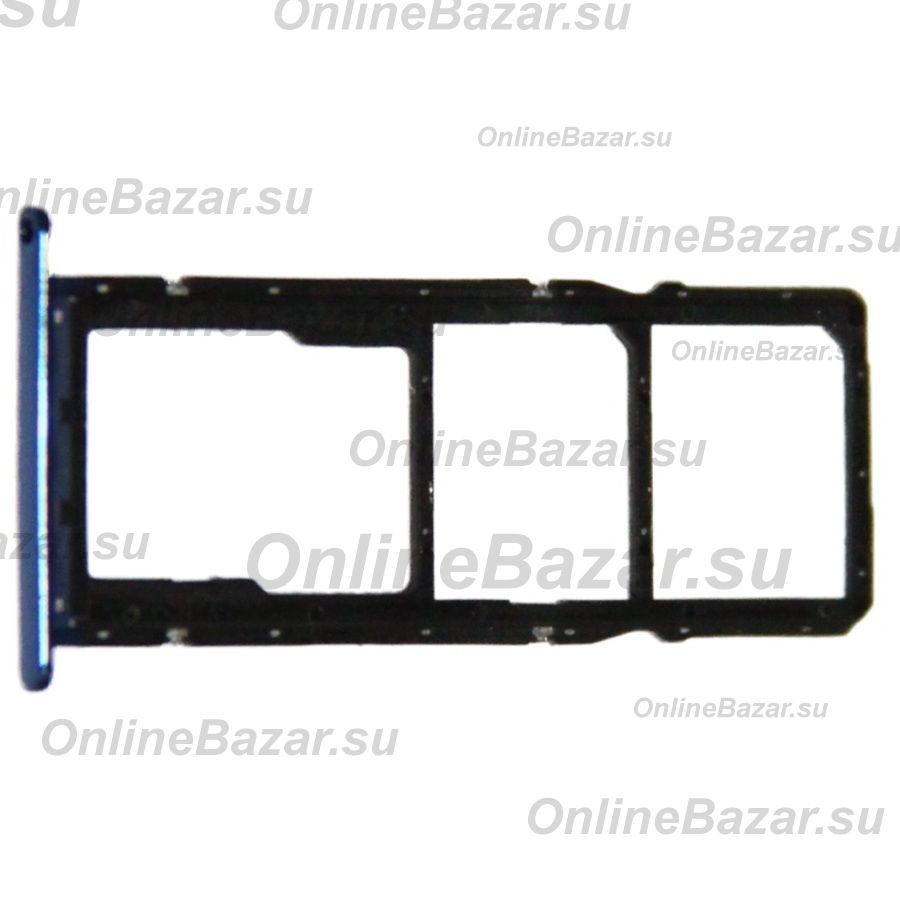 Лоток Sim-карты для Honor 7A (DUA-L22) и карты памяти <синий> ― Nsk.OnlineBazar.su