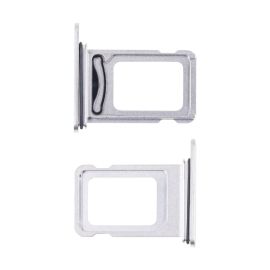Лоток sim-карты для Apple iPhone 15 Pro Max (2 Sim) <белый>