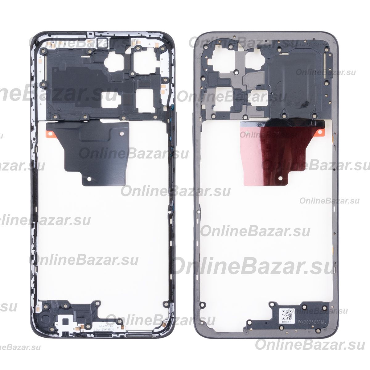 Средняя часть корпуса для Huawei Honor X6a <черный> ― Nsk.OnlineBazar.su