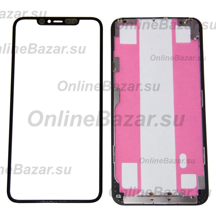 Стекло для Apple iPhone 11 Pro Max в сборе с рамкой и OCA пленкой <черный> ― Nsk.OnlineBazar.su