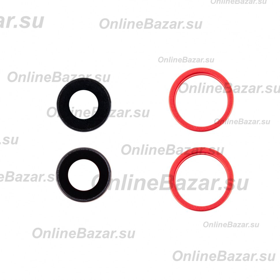 Стекло камеры для Apple iPhone 14 Plus (комплект 2 шт.) <красный> ― Nsk.OnlineBazar.su