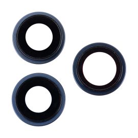 Стекло камеры для Apple iPhone 15 Pro Max (комплект 3 шт.) <синий>