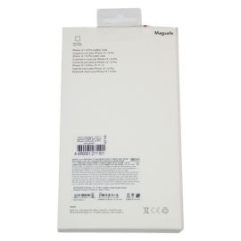 Чехол для Apple iPhone 12 Leather MagSafe <черный> (премиум)
