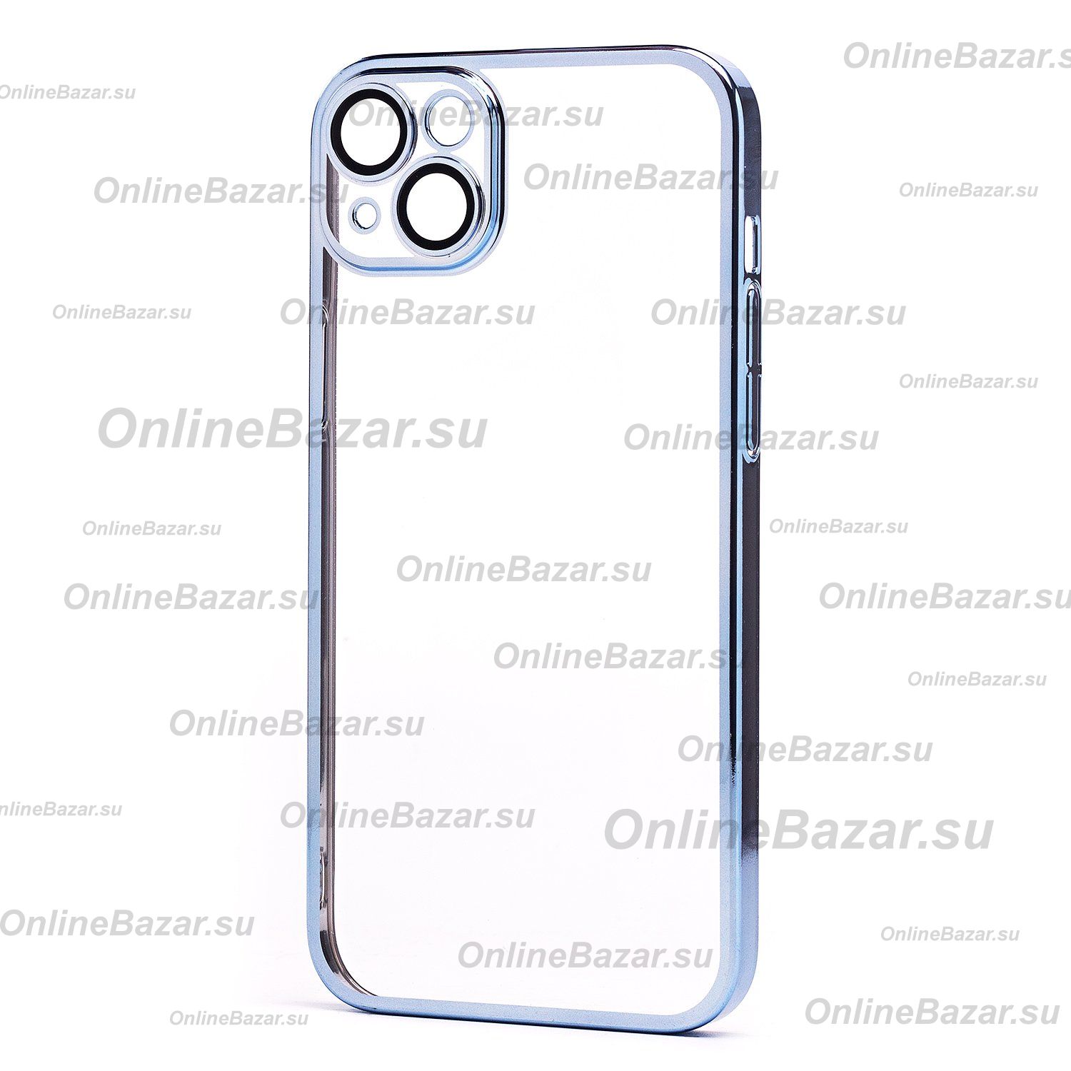 Чехол для Apple iPhone 14 Plus пластиковый с закрытой камерой <синий> ― Nsk.OnlineBazar.su