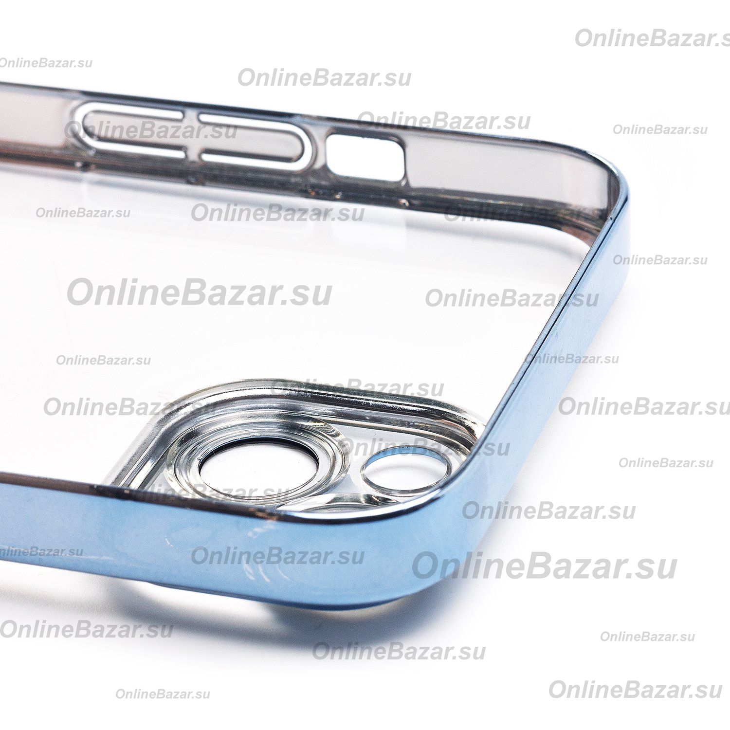 Чехол для Apple iPhone 14 Plus пластиковый с закрытой камерой <синий> ― Nsk.OnlineBazar.su
