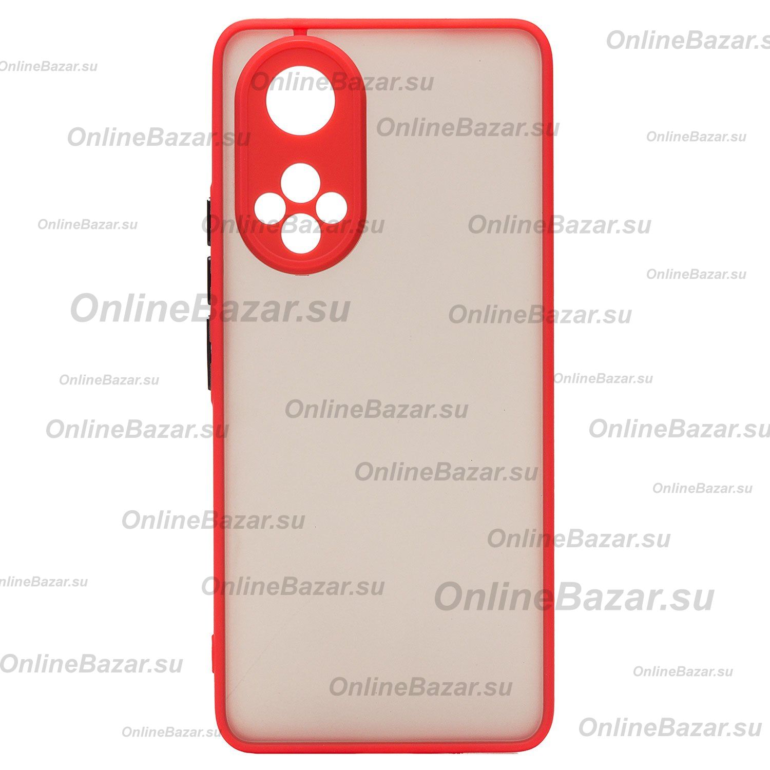 Чехол для Honor 50 (NTH-NX9) пластиковый с окантовкой <красный> ― Nsk.OnlineBazar.su