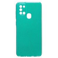 Чехол для Samsung SM-A217F (Galaxy A21s) силиконовый с блестками №3 <мятный> ― Nsk.OnlineBazar.su
