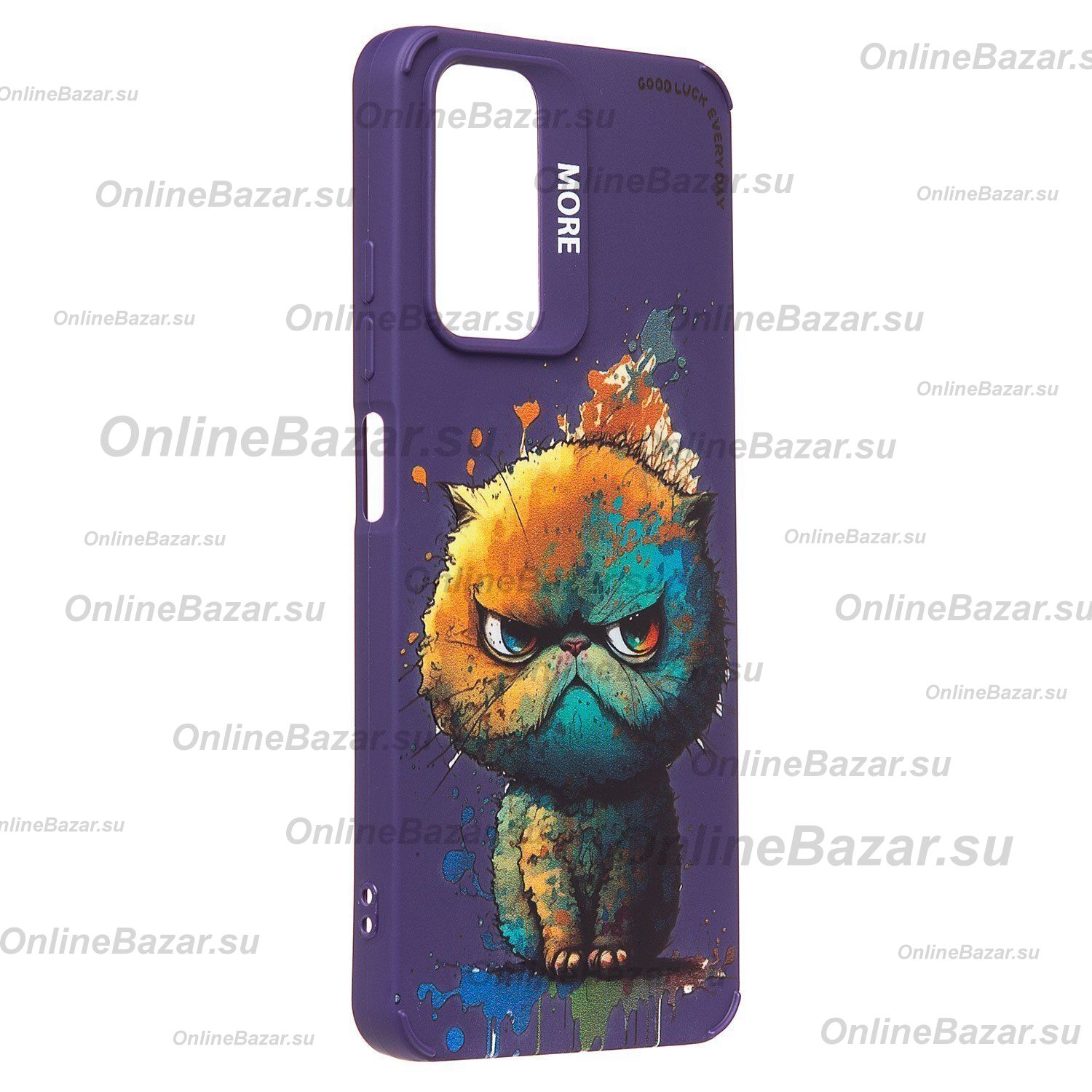 Чехол для Xiaomi 2201117SY силиконовый (рис. 335/кот) <фиолетовый> ― Nsk.OnlineBazar.su
