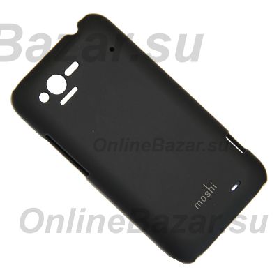 Чехол для HTC PI46100 задняя крышка пластиковый прорезиненный Moshi Case Soft Touch <черный> ― Nsk.OnlineBazar.su
