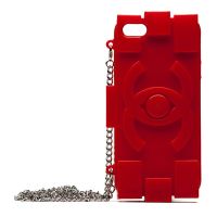 Чехол для Apple iPhone SE задняя крышка силикон с цепочкой Chanel <красный> ― Nsk.OnlineBazar.su