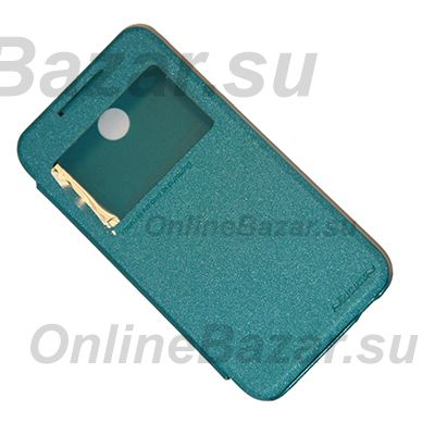 Чехол для HTC Desire 510 флип боковой пластик-кожзам с окошком Nillkin Sparkle <голубой> ― Nsk.OnlineBazar.su