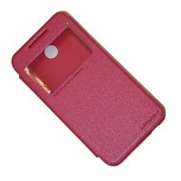Чехол для HTC Desire 510 флип боковой пластик-кожзам с окошком Nillkin Sparkle <красный> ― Nsk.OnlineBazar.su
