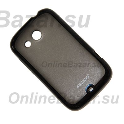 Чехол для HTC Desire C (A320e) задняя крышка пластиково-силиконовый Pisen <черный> ― Nsk.OnlineBazar.su