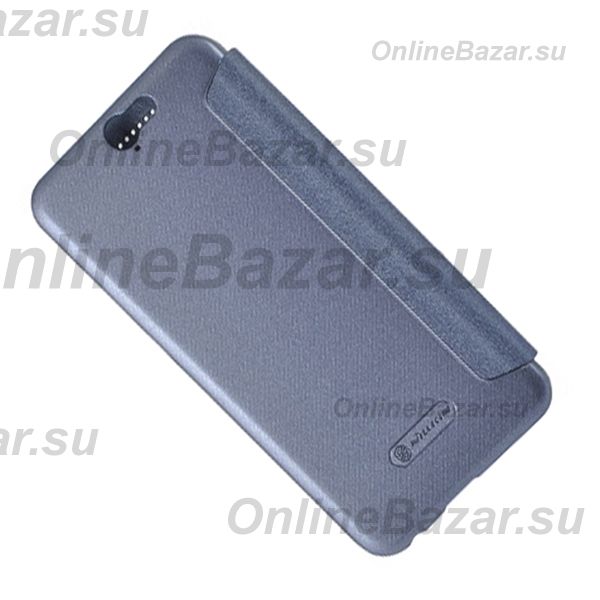 Чехол для HTC One (A9) флип боковой пластик-кожзам с окошком Nillkin Sparkle <серый> ― Nsk.OnlineBazar.su