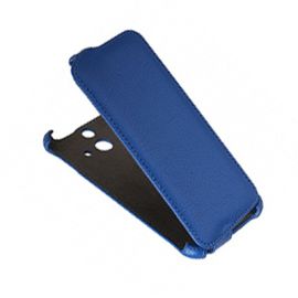 Чехол для HTC One E8 Dual Sim флип кожзам №1 <синий>