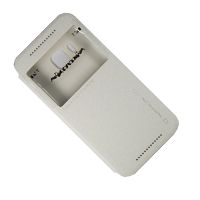 Чехол для HTC One M9 флип боковой пластик-кожзам с окошком Nillkin Sparkle <белый> ― Nsk.OnlineBazar.su
