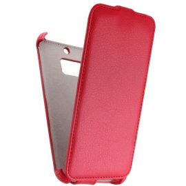 Чехол для HTC One M9 Plus флип кожзам №1 <красный>