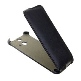 Чехол для HTC One Max (803s) флип кожзам №1 <черный>
