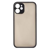 Чехол для Apple iPhone 12 mini пластиковый с окантовкой <черный> ― Nsk.OnlineBazar.su
