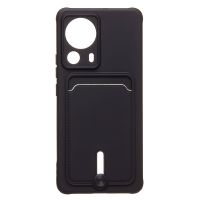 Чехол для Xiaomi 13 Lite силиконовый с картхолдером №4 <черный> ― Nsk.OnlineBazar.su