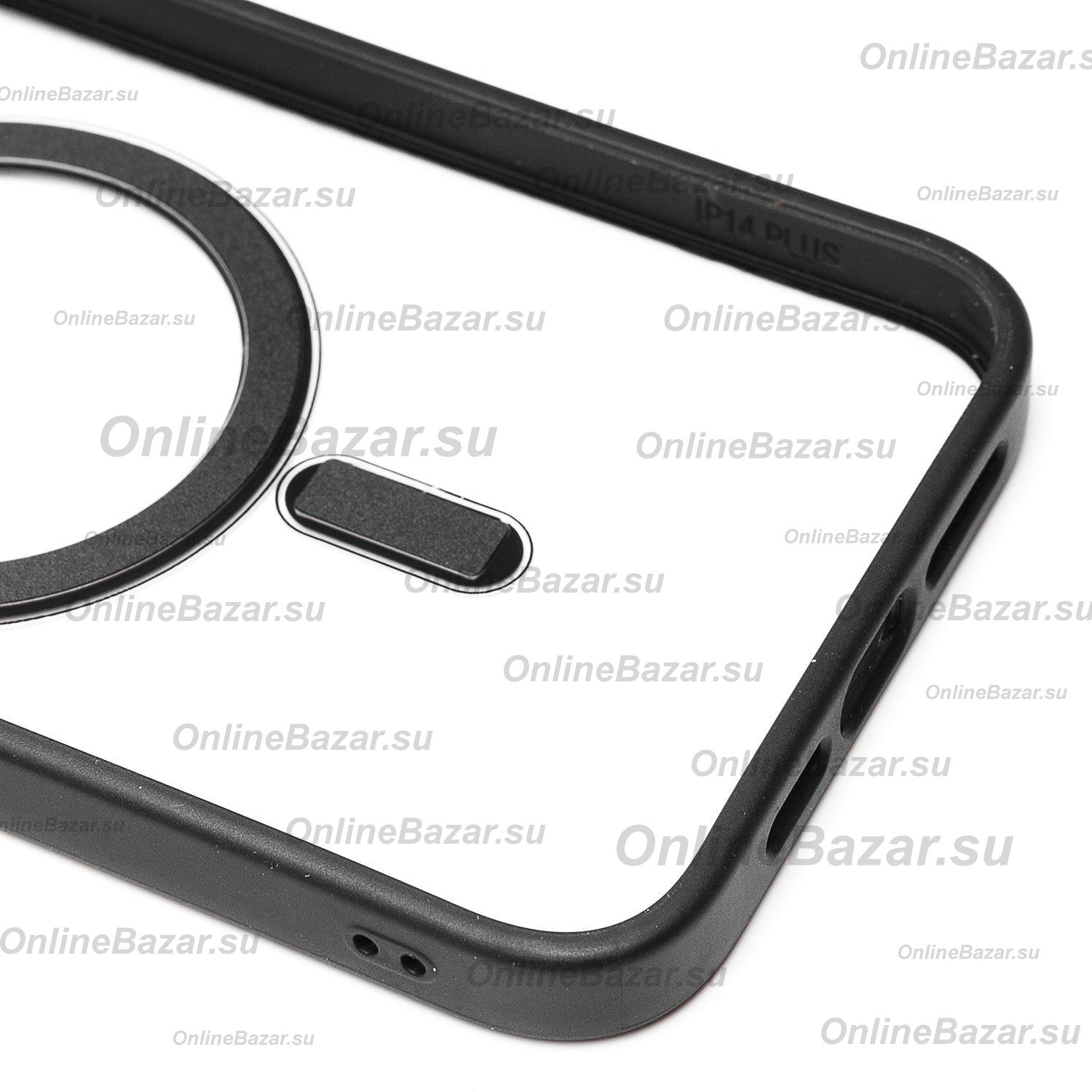 Чехол для Apple iPhone 14 Plus пластиковый MagSafe <черный> ― Nsk.OnlineBazar.su