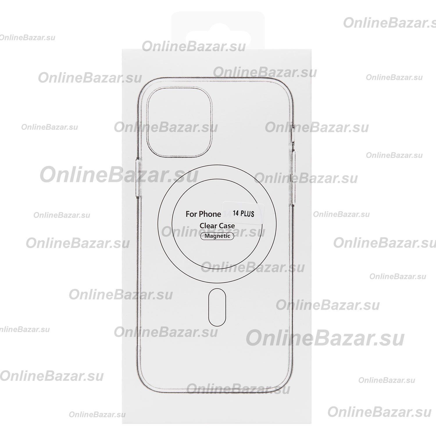Чехол для Apple iPhone 14 Plus пластиковый MagSafe <черный> ― Nsk.OnlineBazar.su