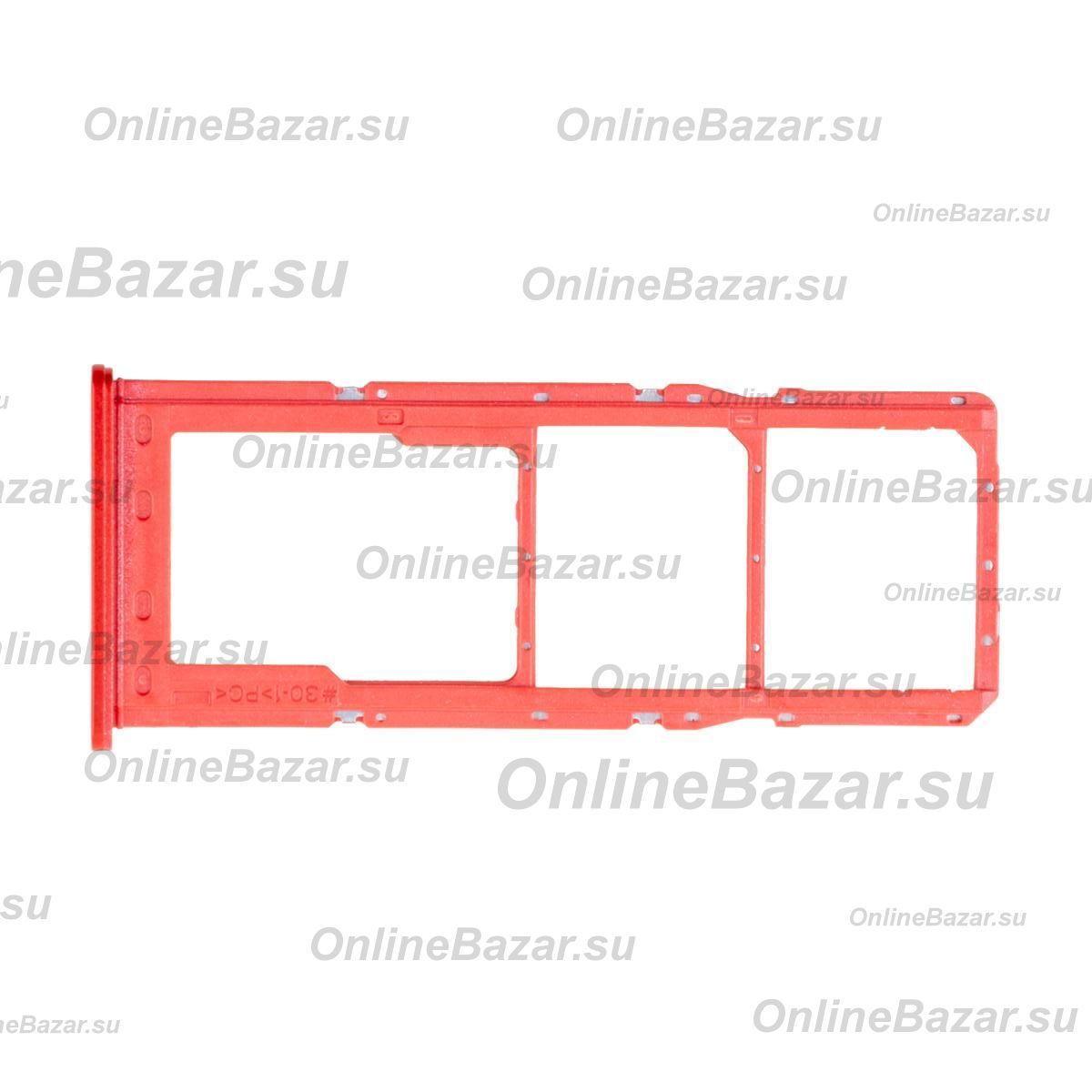 Лоток Sim-карты для Samsung SM-A505F (Galaxy A50) и карты памяти <красный> ― Nsk.OnlineBazar.su