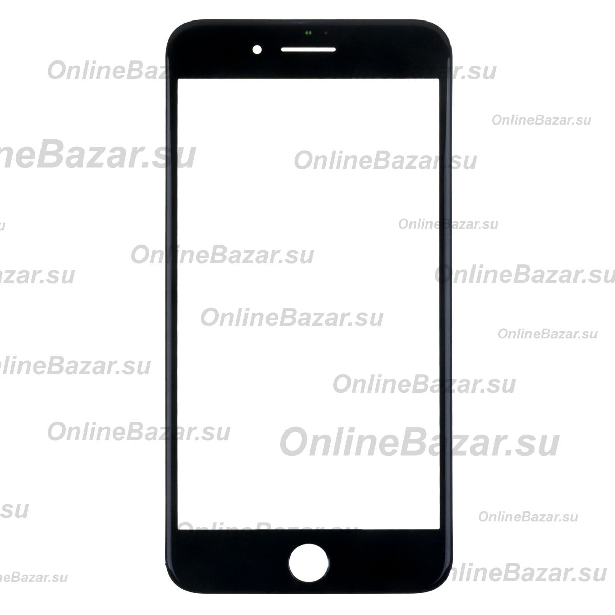 Стекло для Apple iPhone 8 Plus в сборе с рамкой и OCA пленкой <черный> ― Nsk.OnlineBazar.su